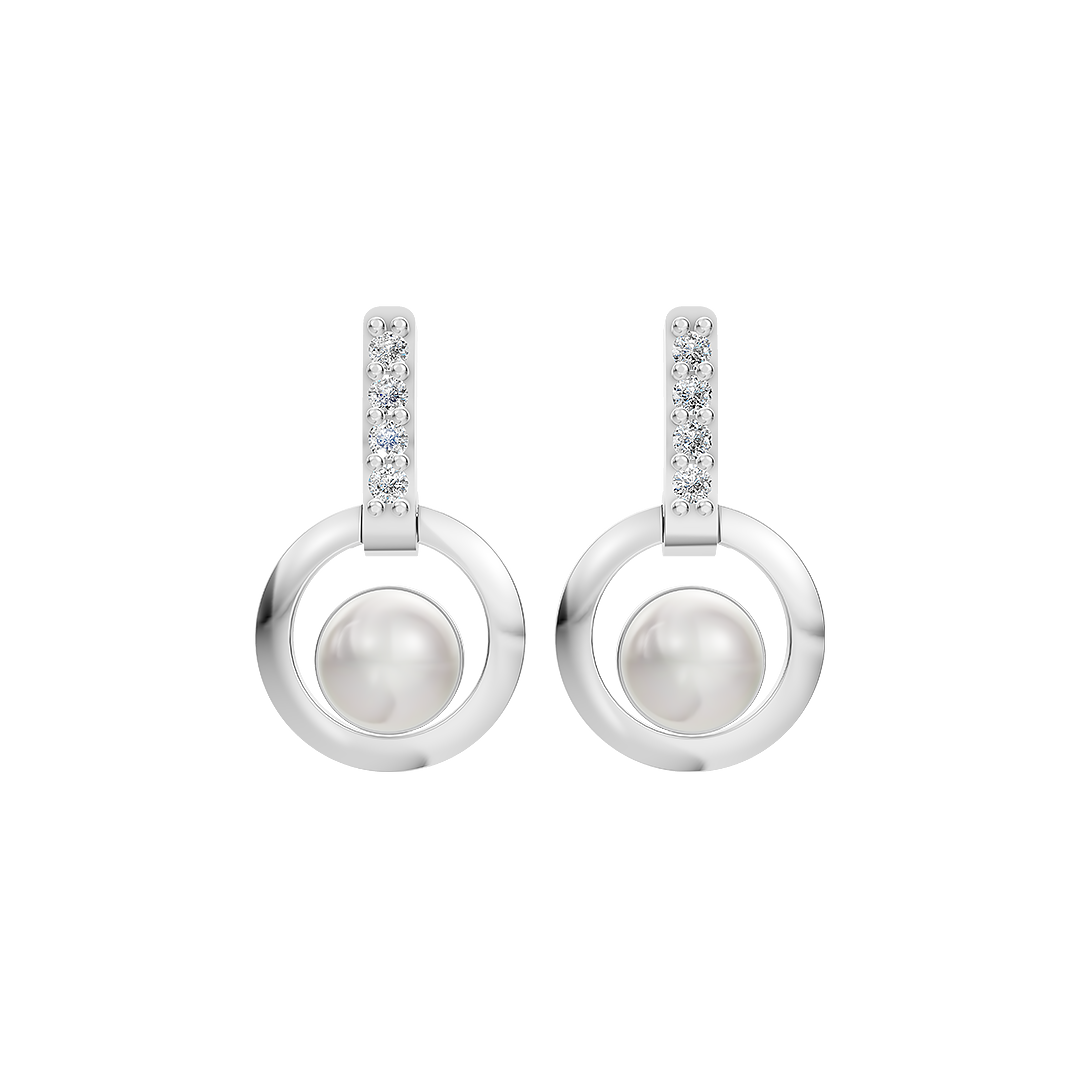 Orion Loop Pearl & 92.5 Silver Earrings