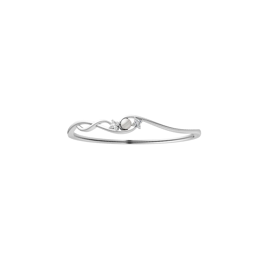 Eternal Pearl & 92.5 Silver Kada/Bracelet
