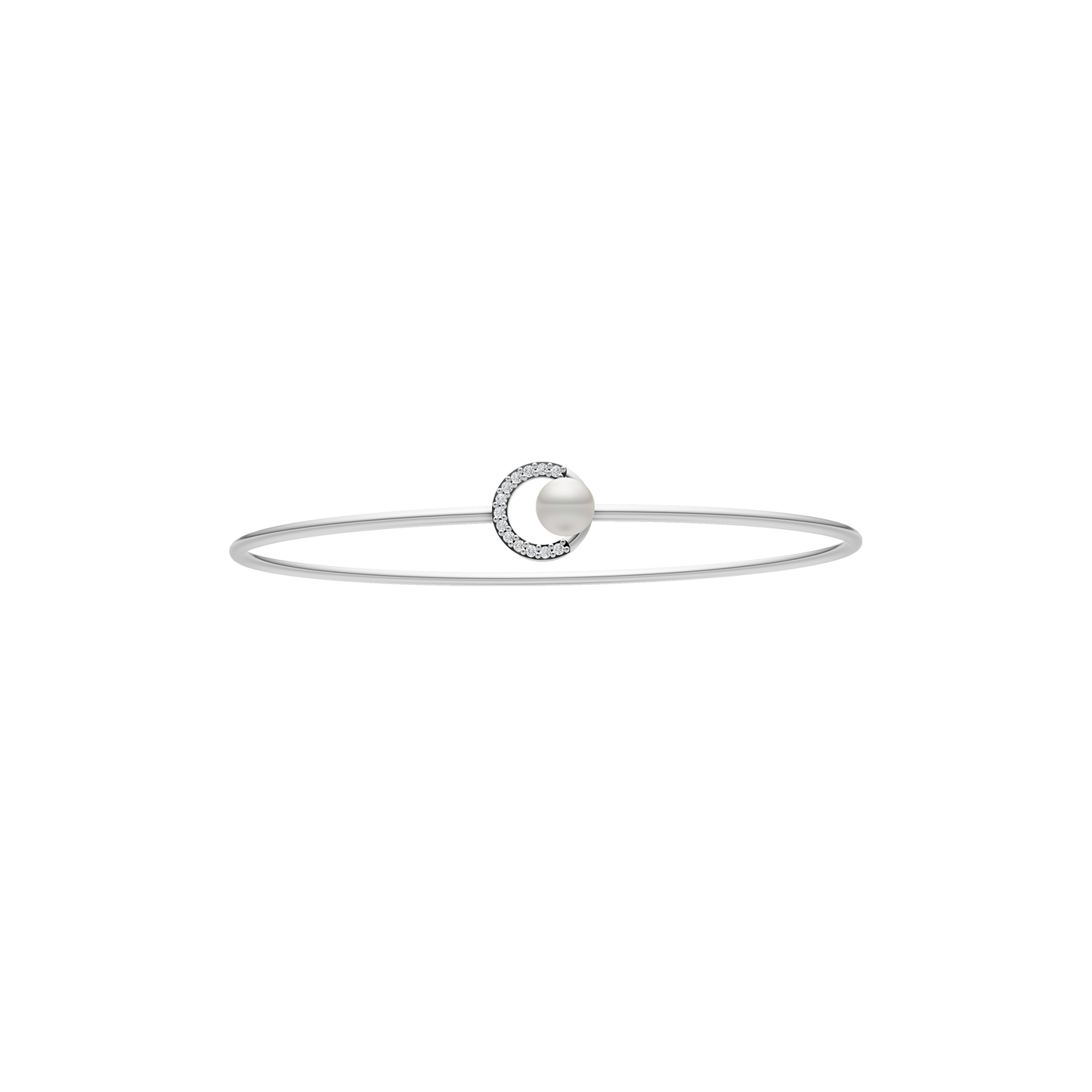 Halo Pearl and 92.5 Silver Kada/Bracelet