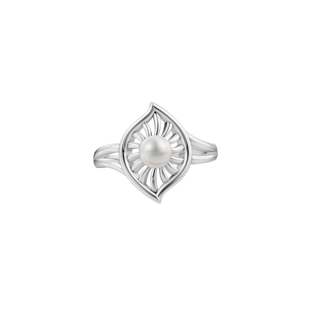 Lamina Pearl & 92.5 Silver Finger Ring