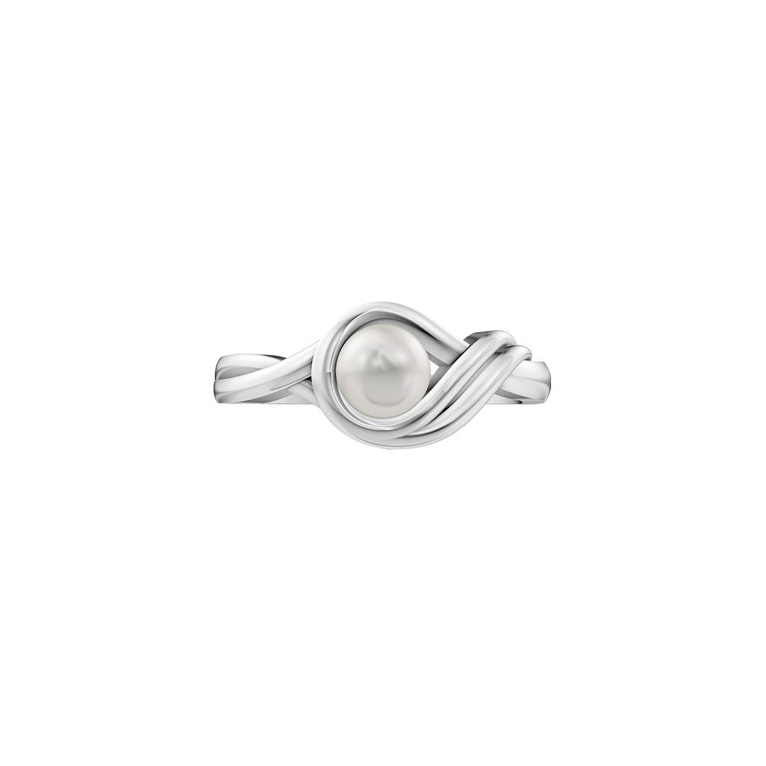 Weva Pearl & 92.5 Silver Finger Ring