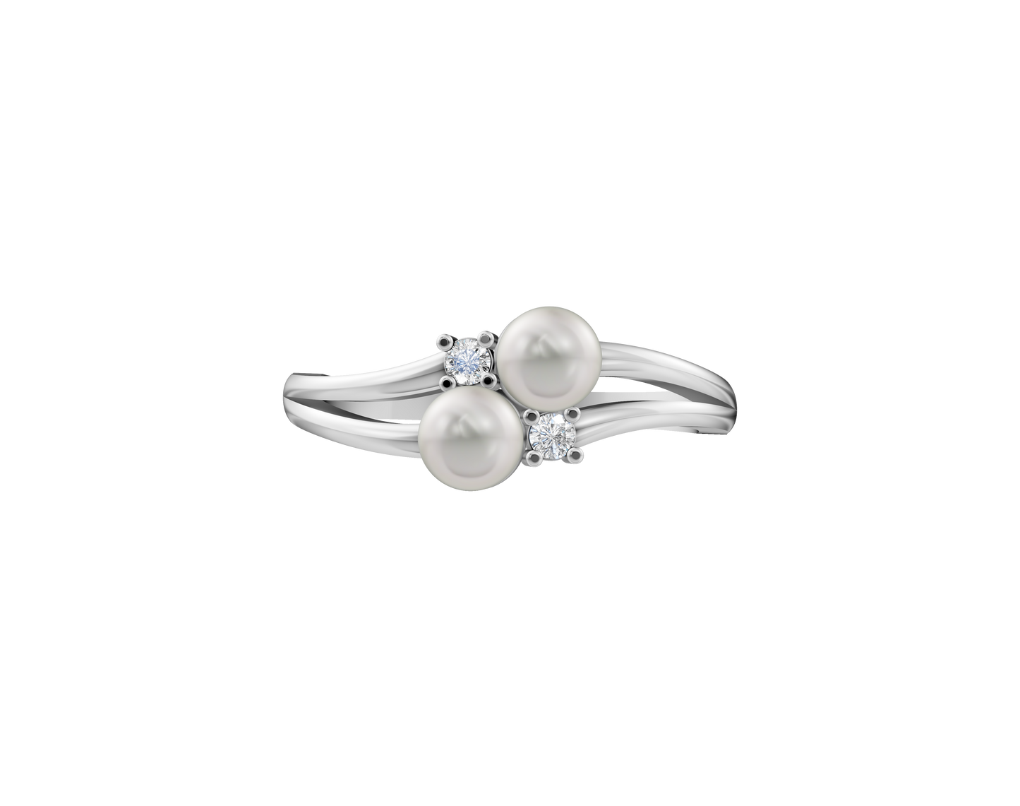 Twine Pearl & 92.5 Silver Finger Ring