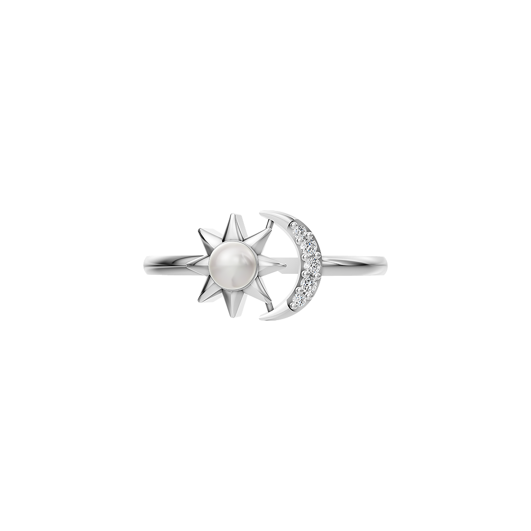 Syzygy Pearl & 92.5 Silver Finger Ring