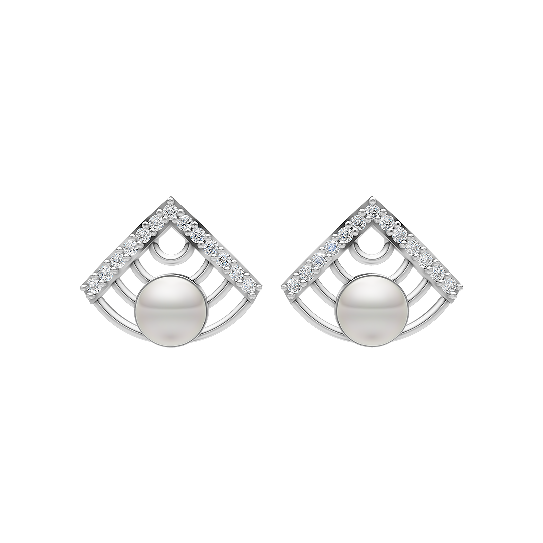 Verge Pearl & 92.5 Silver Earrings