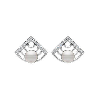 Verge Pearl & 92.5 Silver Earrings