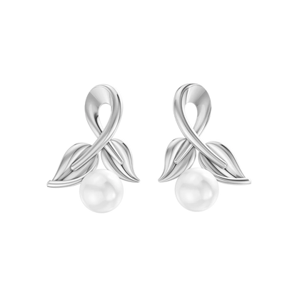 Lira Pearl & 92.5 Silver Studs Earrings