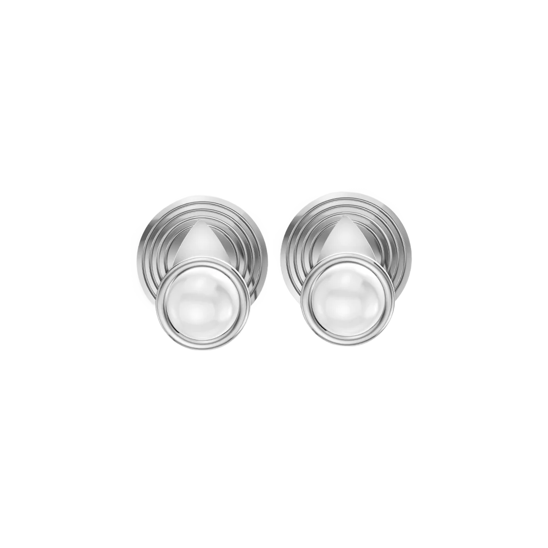Aureli Pearl & 92.5 Silver Studs Earrings
