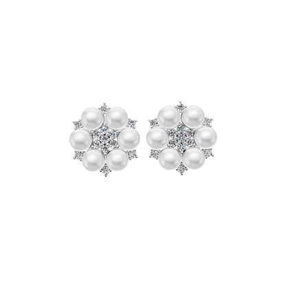 Timeless Pearl Kudi & 92.5 Silver Stud Earrings