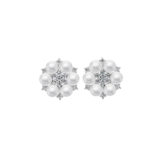 Timeless Pearl Kudi & 92.5 Silver Stud Earrings