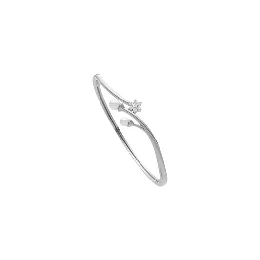 Duelle Freshwater Pearl & 92.5 Silver Kada/Bracelet