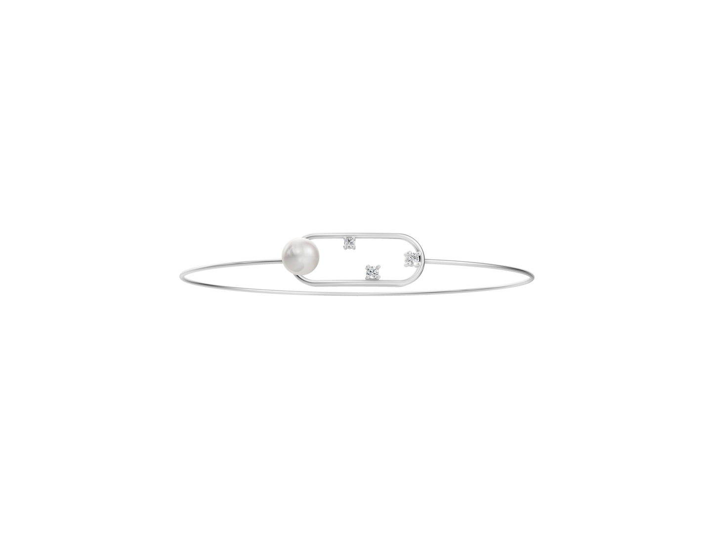 Grace lock Pearl & 92.5 Silver Kada/Bracelet