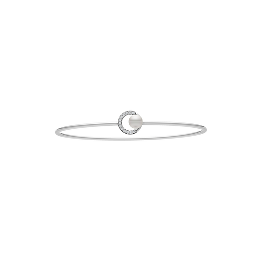 Halo Pearl and  92.5 Silver Kada/Bracelet