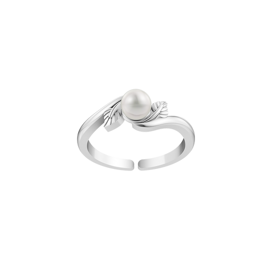Tinyleaf Pearl & 92.5 Silver Finger Ring