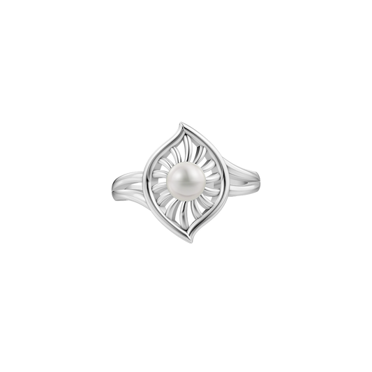 Lamina Pearl & 92.5 Silver Finger Ring