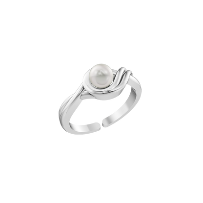 Weva Pearl & 92.5 Silver Finger Ring