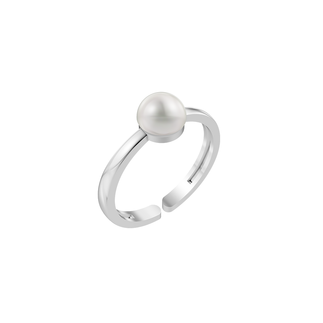 Essential Pearl & 92.5 Silver Finger Ring
