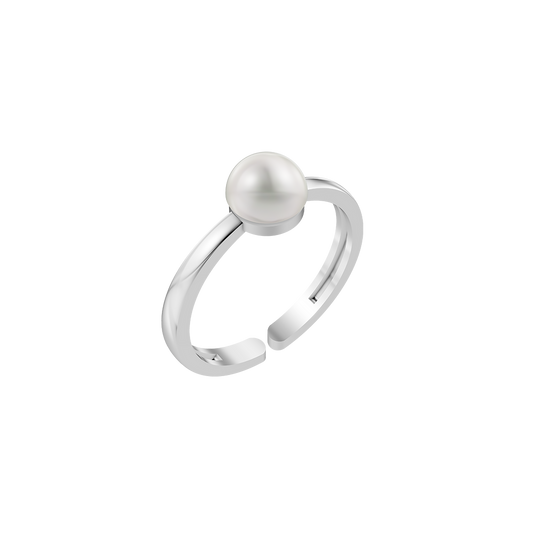 Essential Pearl & 92.5 Silver Finger Ring