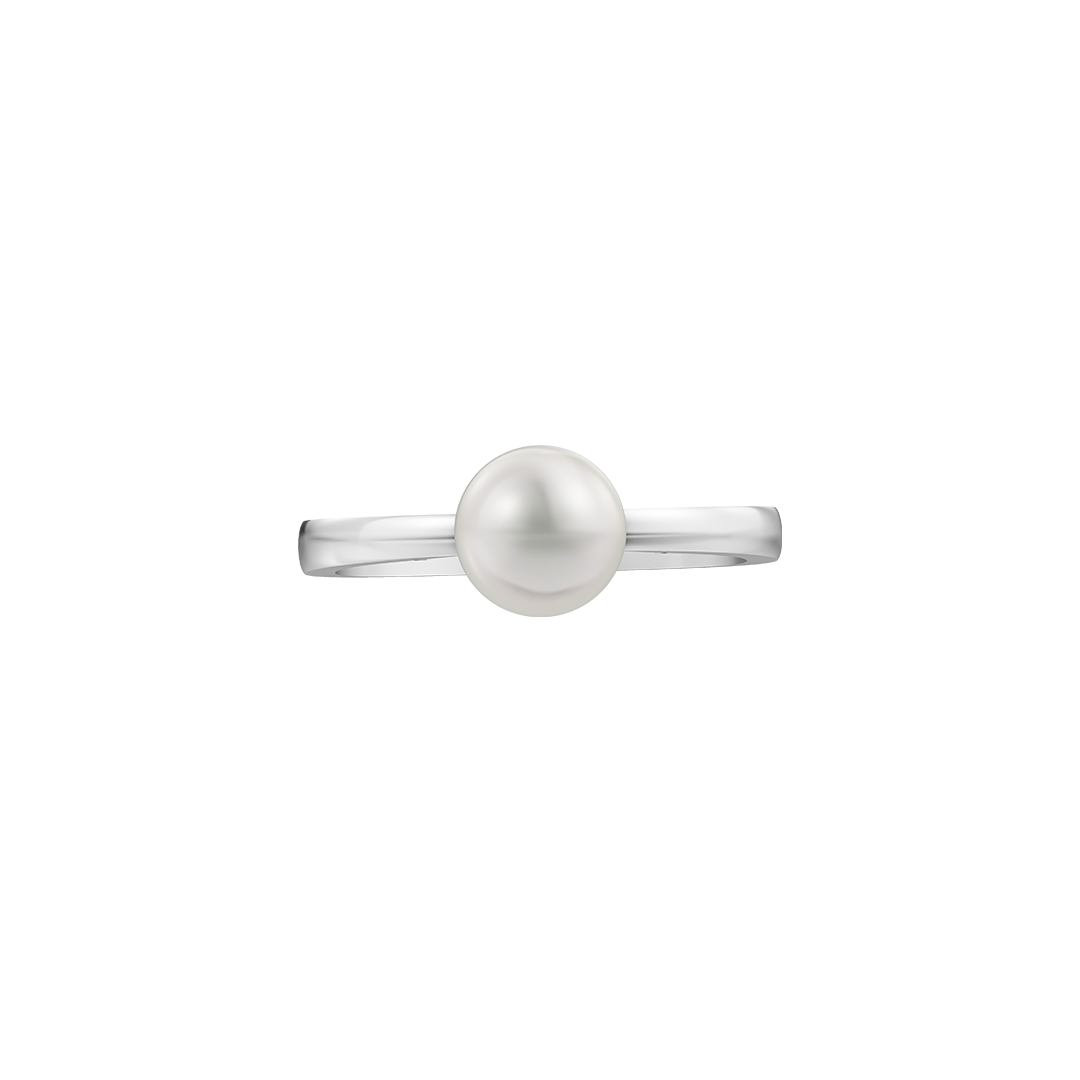 Essential Pearl & 92.5 Silver Finger Ring