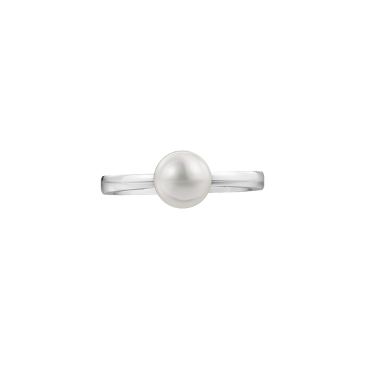 Essential Pearl & 92.5 Silver Finger Ring