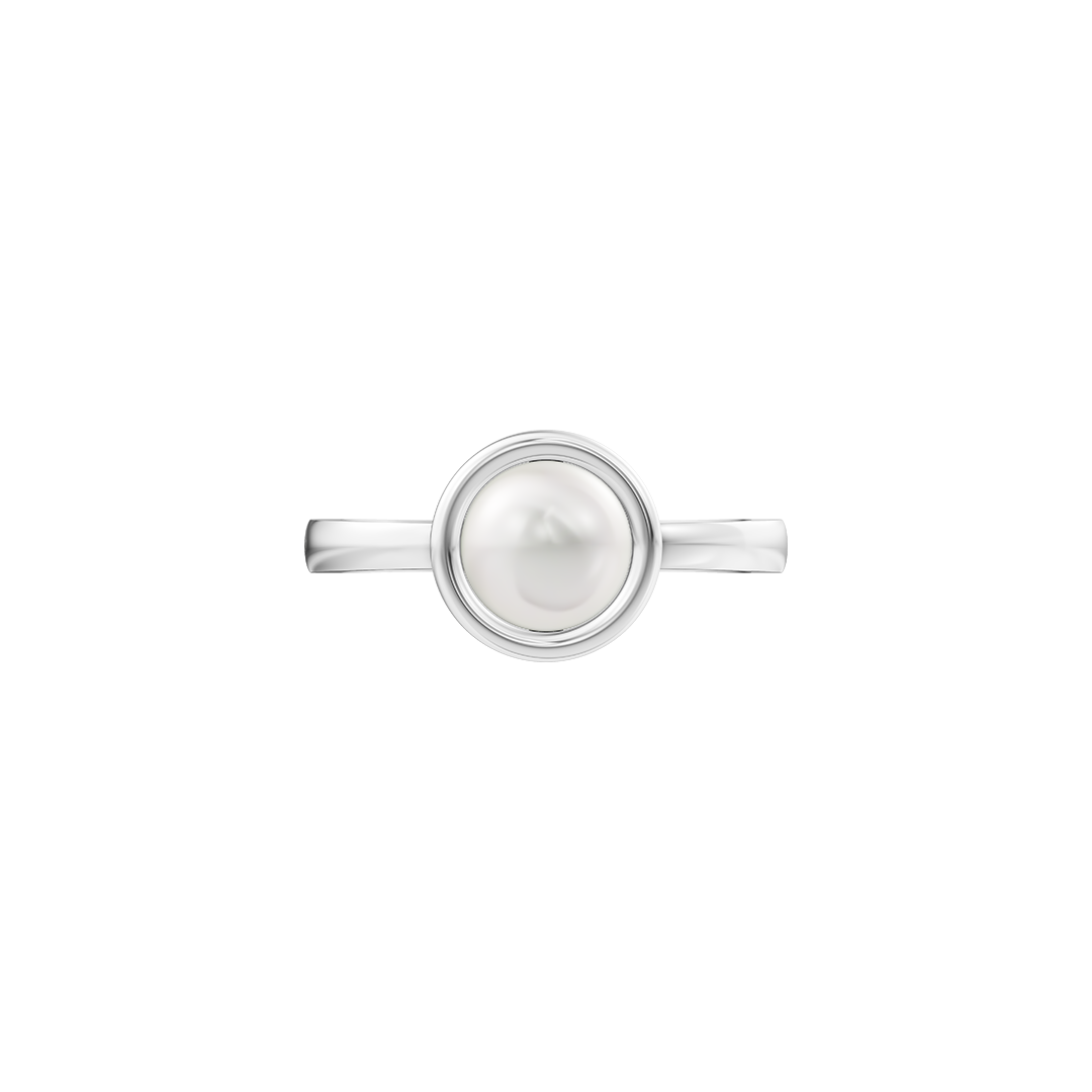 Elegant Pearl & 92.5 Silver Finger Ring