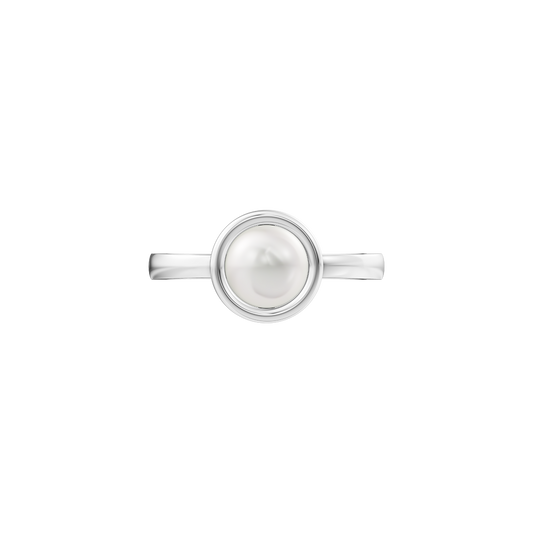 Elegant Pearl & 92.5 Silver Finger Ring