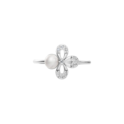 Trillium Pearl & 92.5 Silver Finger Ring