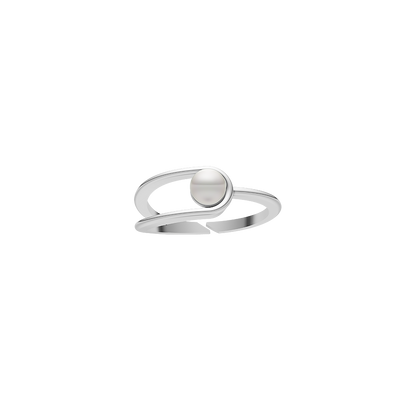 Classic Merge Pearl & 92.5 Silver Finger Ring