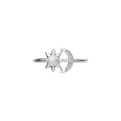 Syzygy Pearl & 92.5 Silver Finger Ring