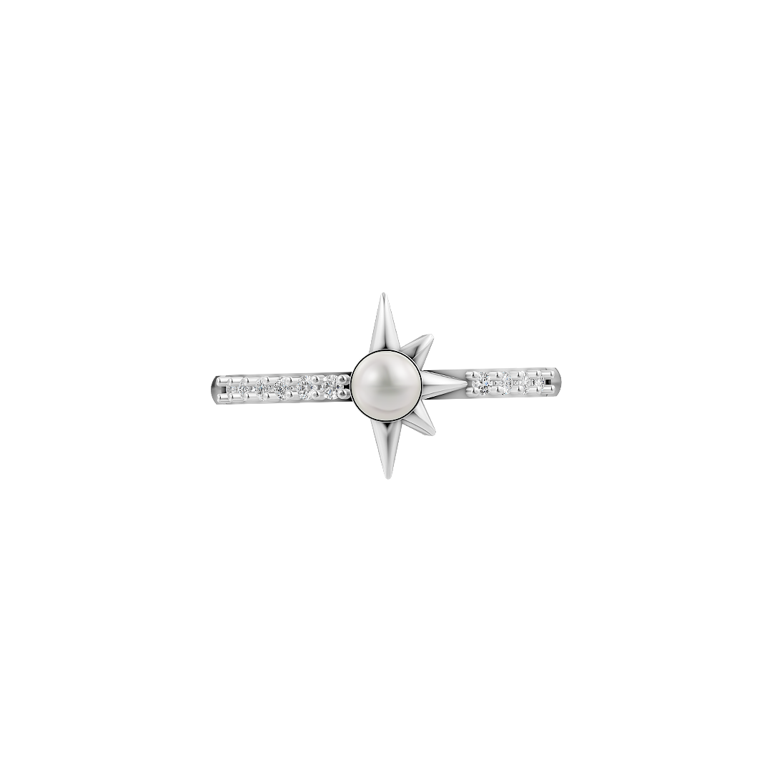 Rosewind Pearl & Silver Finger Ring