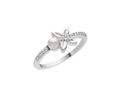 Aurelia Pearl & 92.5 Silver Finger Ring