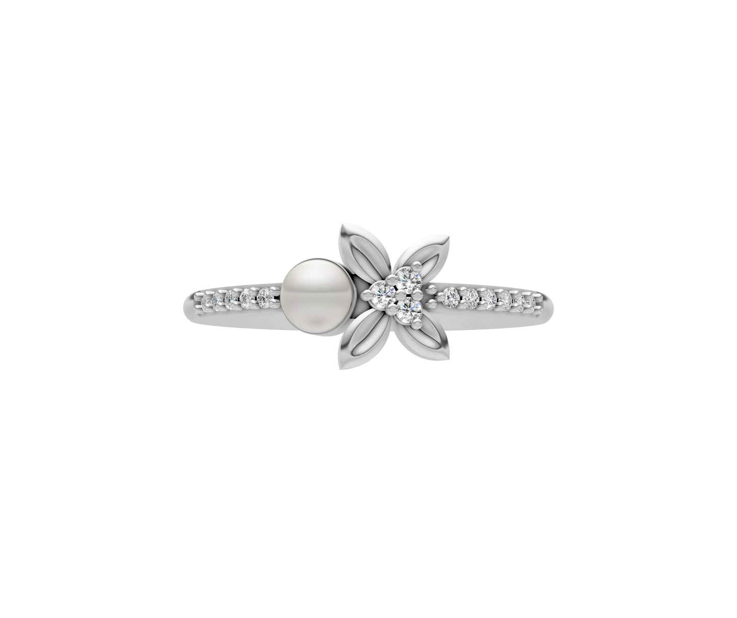 Aurelia Pearl & 92.5 Silver Finger Ring