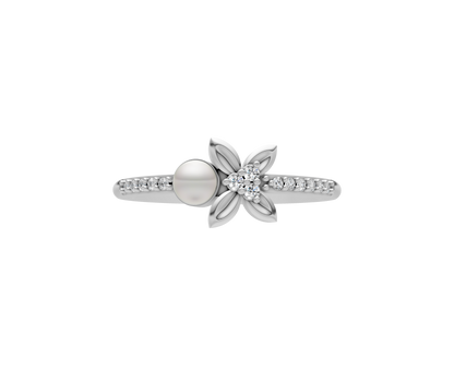 Aurelia Pearl & 92.5 Silver Finger Ring
