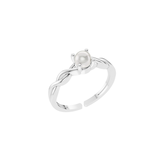 Tressa Pearl & 92.5 Silver Finger Ring
