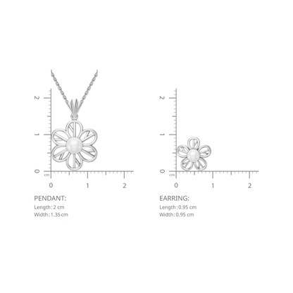 Florin Freshwater Pearl & 92.5 Silver Pendant Set
